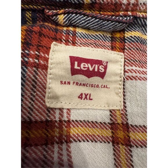 Levi’s lightweight plaid flannel 4XL - Picture 3 of 7